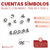 Cuentas Simbolos 6mm Blanco Dibujo Negro x Bolson 500gr 3200 unidades - comprar online