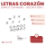 Letras Corazon 7x7mm Blanco Letra Negra x Bolson 500gr 3100 unidades - CandyCraft