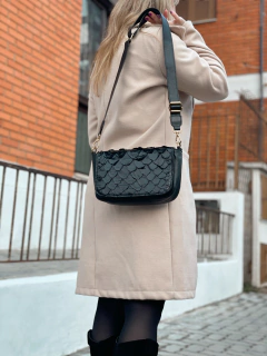 Bolsa Sorrento couro pirarucu black gold - comprar online