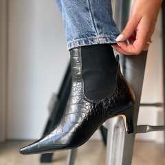 Bota croco black Marcia - comprar online