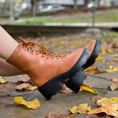 Coturno couro whisky