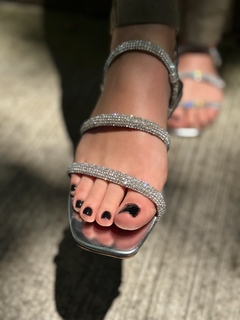 Rasteirinha Maiara zircônias cristal - loja online