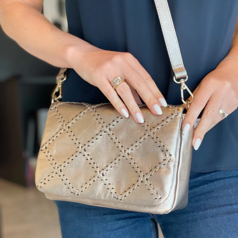 Bolsa Cristal Ouro Velho