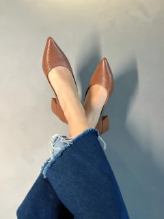 Imagem do Scarpin Leoni Caramelo