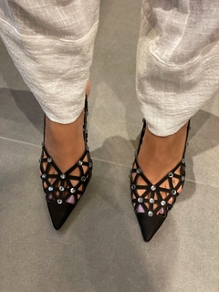 Imagem do Scarpin Léia Black and Crystals
