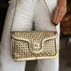 Bolsa Isa Tressê Ouro - Jamile Calçados Exposição