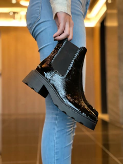 Imagem do Coturno Jamile Black Verniz