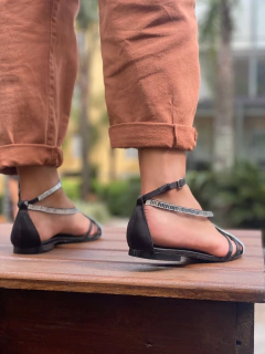 Rasteirinha Keila Black - Jamile Calçados Exposição