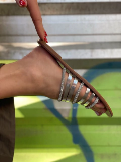 Rasteirinha Katerina Silver - loja online