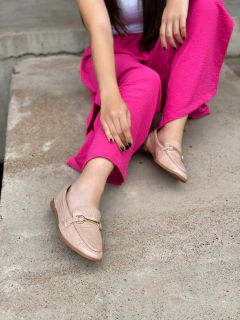 Mocassim verniz NUDE - Jamile Calçados Exposição