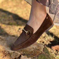 Mocassim Denise Camurça Brown - comprar online