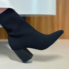 Bota Taise Malha Knit Preta - comprar online