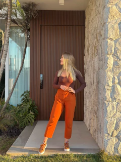 Tênis Eloá couro Caramelo - comprar online