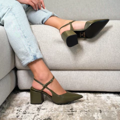 Scarpin Luiza Verde Militar - comprar online