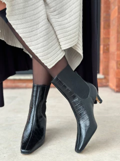 Bota croco black Marcia