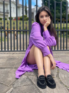 Mule suede black crystal na internet