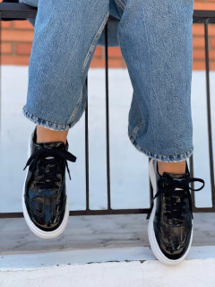 Tênis couro verniz black - comprar online