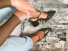 Scarpin Luiza Verde Militar - comprar online