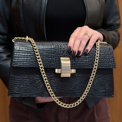 Bolsa Mariah Croco Black - comprar online