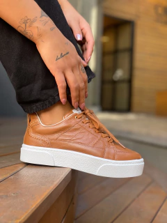 Tênis Eloá couro Caramelo - comprar online