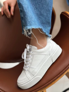 Tênis Eloá couro white - Jamile Calçados Exposição