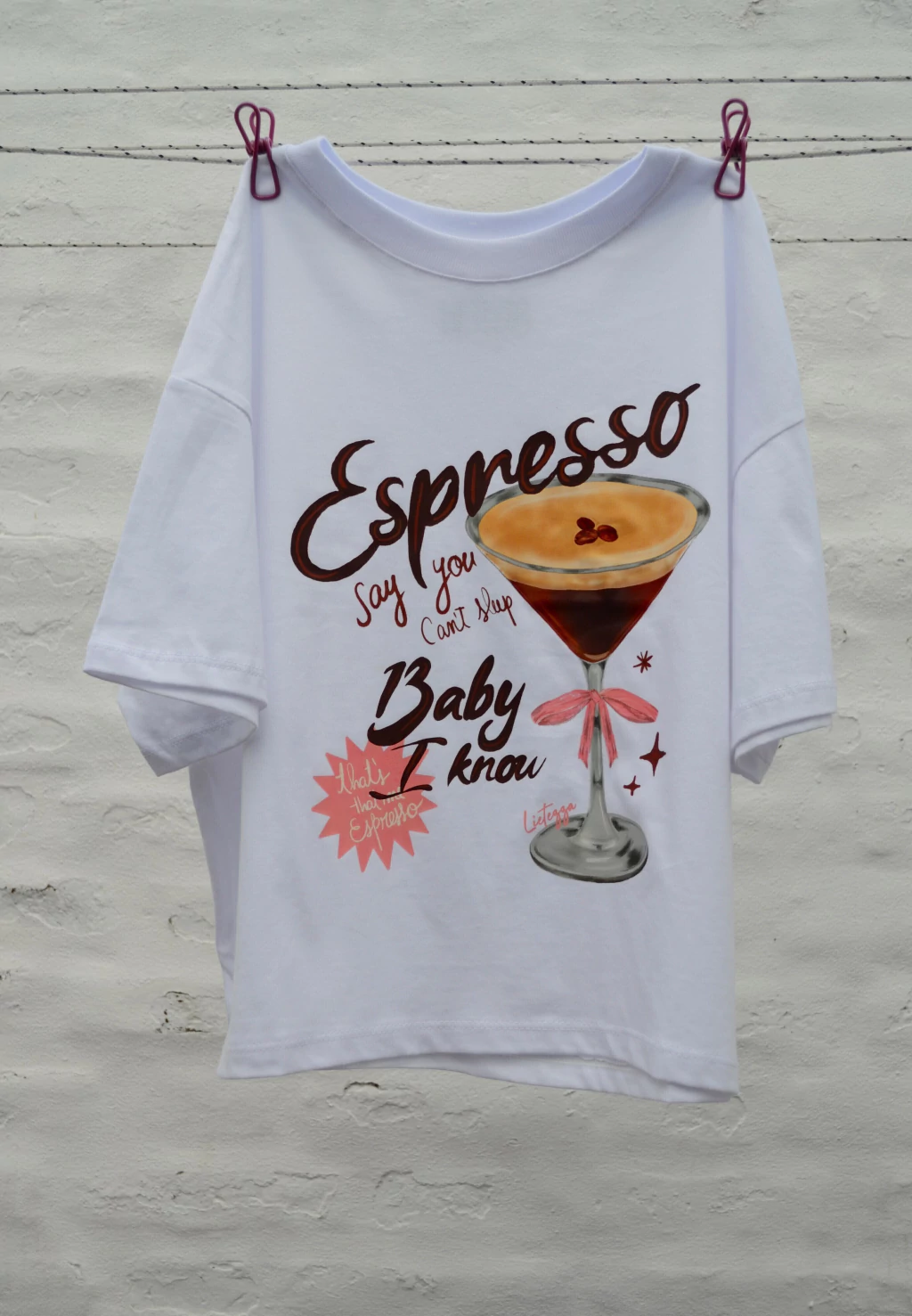 Remera Crop Blanca Espresso