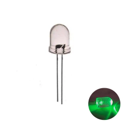 Kit Led's 10Mm Transparente 12 Un - Roxo, Verde na internet