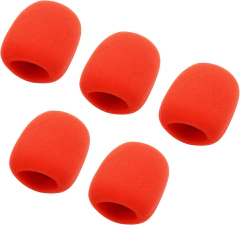 Espuma Microfone Sm58 70x62x33mm Vermelha 5un