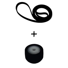 Kit Correia Laminada 15Cm+Rolo Pressor Furo Grosso