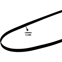 Correia Para Toca Disco Laminada com 25,5Cm Dobrada na internet