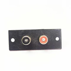 Kit 10 peças Tomada Rca Vermelho e Preto