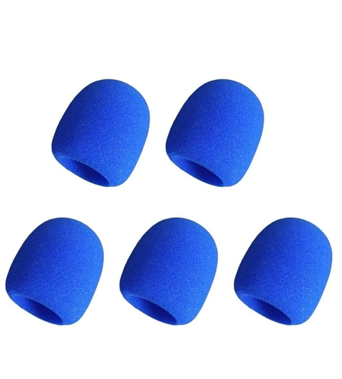 Espuma Microfone Sm58 80X55X33Mm Azul 5un