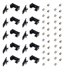 Porta Fusível P/Placa C/Tampa Pequeno 10un + 20 fusiveis 10A