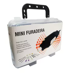Kit Mini Furadeira Drill Com Estojo e Fonte 12v