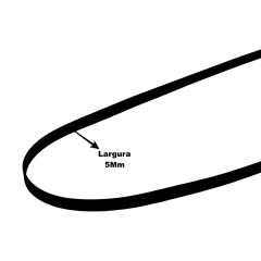 Imagem do Kit Correia Laminada Espessura de 5mm Dobrada 15cm - 10 Un