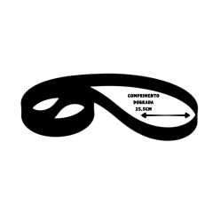 Correia Para Toca Disco Laminada com 25,5Cm Dobrada - comprar online