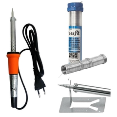 Ferro De Solda Soldar + Tubo Estanho 110v 60w