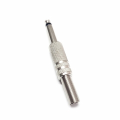 Plug P10 Mono Metálico Cromado com Rabicho - comprar online