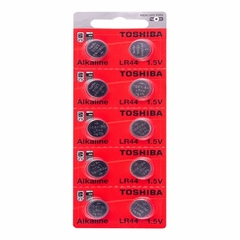 Kit bateria botão lr44 alcalina 1,5v Toshiba