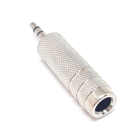 Adaptador Plug P2 Stereo para Fêmea P10 Stereo Metálico