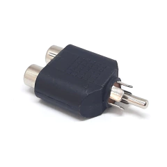 Adaptador Plug Rca Para 2 Fêmeas Rca