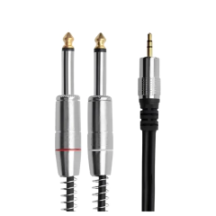 Cabo 2 P10 Mono + P2 Estereo Profissional Dourado 24K 1,8M - loja online