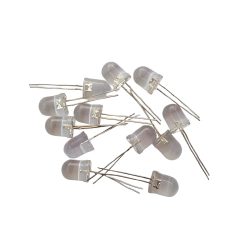 Kit Led's 10Mm Transparente 12 Un - Roxo, Verde