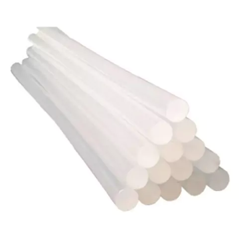 Cola Silicone em Bastão Grossa 11mm Pacote com 1 kg Branca