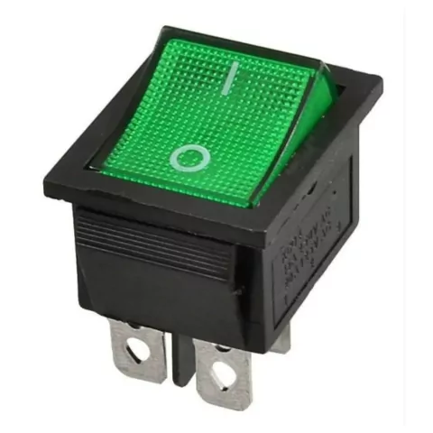 Chave Gangorra 2 Posições com 4 Terminais Verde