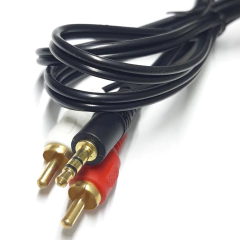 Cabo 2Rca + P2 Stereo- Dourado - 1,80Mts - comprar online