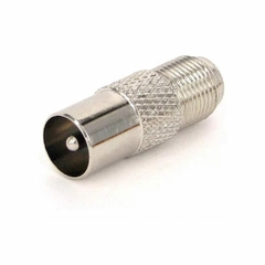 Adaptador Coaxial Jack Conector F Rosca Padrão Europeu Macho