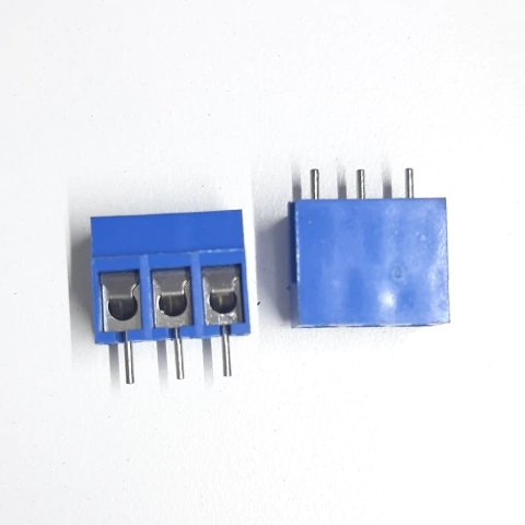 CONECTOR KRE3 MINI 3 TERMINAIS 180 GRAUS AZUL