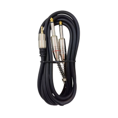 Cabo 2 P10 Mono + P2 Estereo Profissional Dourado 24K 1,8M - comprar online