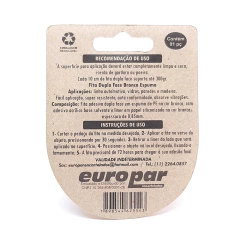 Fita Dupla Face Extra Forte Branca Espuma 18mm 2 Metros na internet